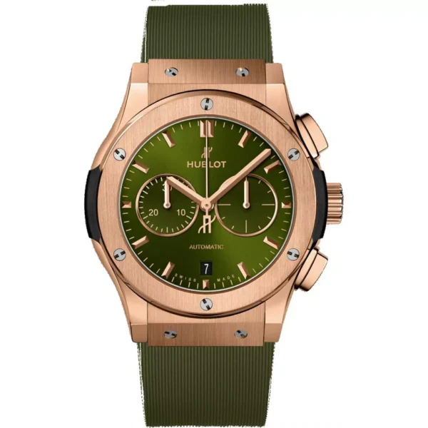 Hublot Classic Fusion 541.OX.8980.RX Chronograph King Gold Green 42MM