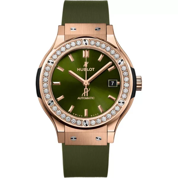 Hublot Classic Fusion 565.OX.8980.RX.1204 King Gold Green Diamonds 38MM